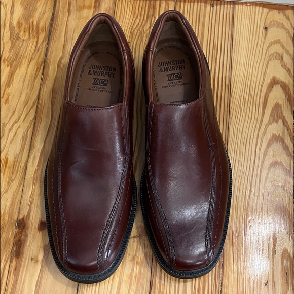 Johnston & Murphy Men's Rich Brown Leather Loafers Size 8.5 M - Picture 2 of 10
